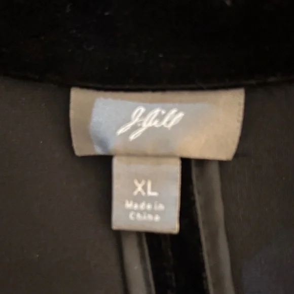 J. Jill Black Velvet Blazer - Picture 2 of 3